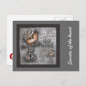 Primitieve mama-mama het Woord Briefkaart (Voorkant / Achterkant)