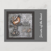 Primitieve mama-mama het Woord Briefkaart (Voorkant)