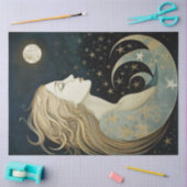 Primitieve Moon Goddess die ontleent Tissuepapier (Craft)