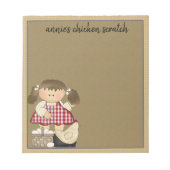 Primitieve Note Pad Sjabloon Chicken Scratch Notitieblok (Voorkant)