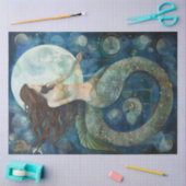 Primitieve ontkoppeling van zeemeermin en moons tissuepapier (Craft)