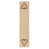 Primitieve Pip Berry Heart Wreath Table Runner Korte Tafelloper (Voorkant)