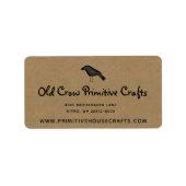 Primitieve rij op kraft Rustic-label Etiket (Voorkant)