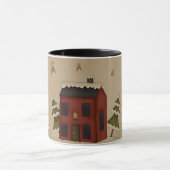 Primitieve Rode Koloniale in de sneeuw Mok (Midden)