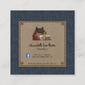 Primitieve rosterstars Country Rag Doll Kraft Vierkante Visitekaartje (Achterkant)