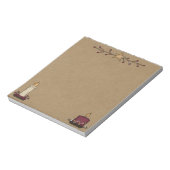 Primitieve Rustic Note Pad met kaarsen en bessen Notitieblok (Linkerzijde)