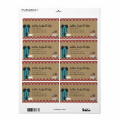 Primitieve Saltbox House Label (Full Sheet)