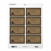 Primitieve Saltbox & Zonnebloemen gepersonaliseerd Etiket (Full Sheet)