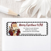 Primitieve Santa Claus retour adres label (Insitu)