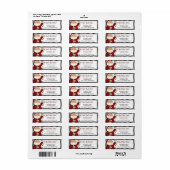Primitieve Santa Return Adres Label - Vakantie (Full Sheet)