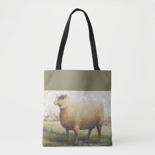 Primitieve schapen tote bag (Voorkant)