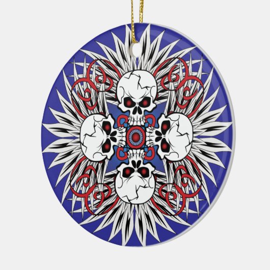 Primitieve schedels keramisch ornament (Links)