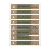 Primitieve Sneeuwman Omslag Adreslabel (Vel)