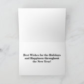 Primitieve sneeuwpop groot lettertype kerst Kaart (Binnen)