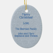 primitieve sneeuwpop keramisch ornament (Achterkant)