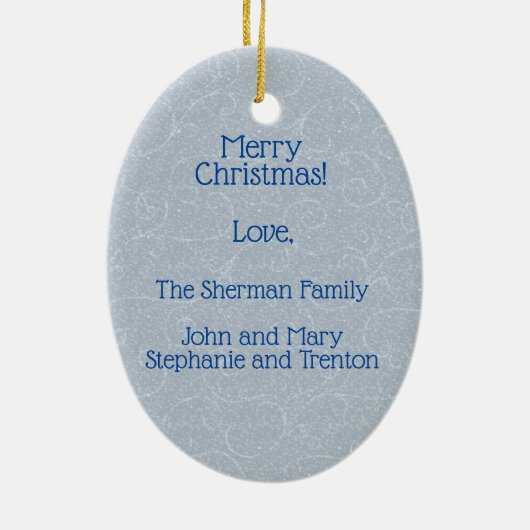 primitieve sneeuwpop keramisch ornament (Achterkant)