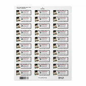 Primitieve sneeuwpop retouradres Label-Holiday Etiket (Full Sheet)