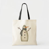 Primitieve Snowman-Canvas tas (Voorkant)