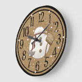 Primitieve Snowman Er is sneeuwplaats als thuis Grote Klok (Hoek)