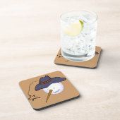 Primitieve Snowman voor kerstmis Bier Onderzetter (Rechterzijde)