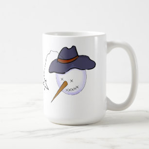 Primitieve Snowman voor kerstmis Koffiemok