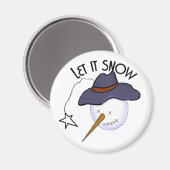 Primitieve Snowman voor kerstmis Magneet (Voorkant / Achterkant)
