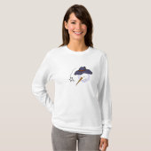 Primitieve Snowman voor kerstmis T-shirt (Voorkant volledig)