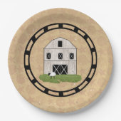 primitieve stal papieren bordje (Voorkant)