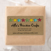 Primitieve sterren op kraft Shipping Label (Insitu)