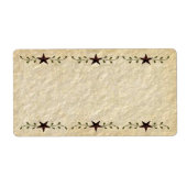 Primitieve sterren productlabels etiket (Voorkant)