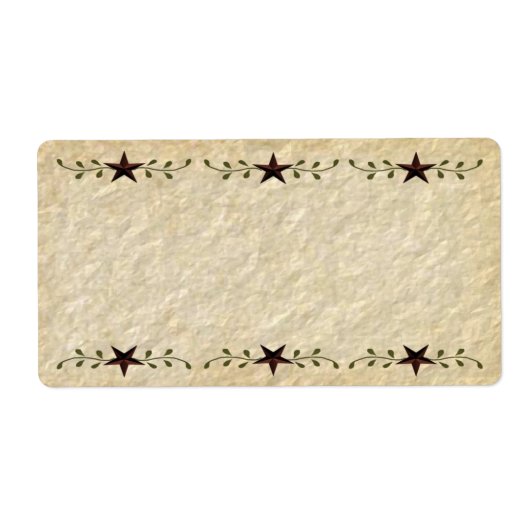 Primitieve sterren productlabels etiket (Voorkant)