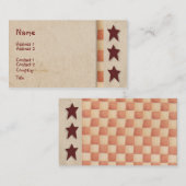 Primitieve Sterren Zakkaartje Visitekaartje (Voorkant / Achterkant)