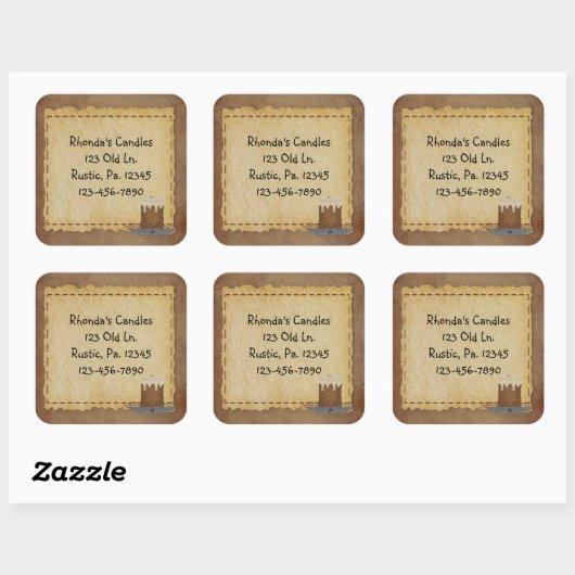 Primitieve Sticker kaars (Vel)