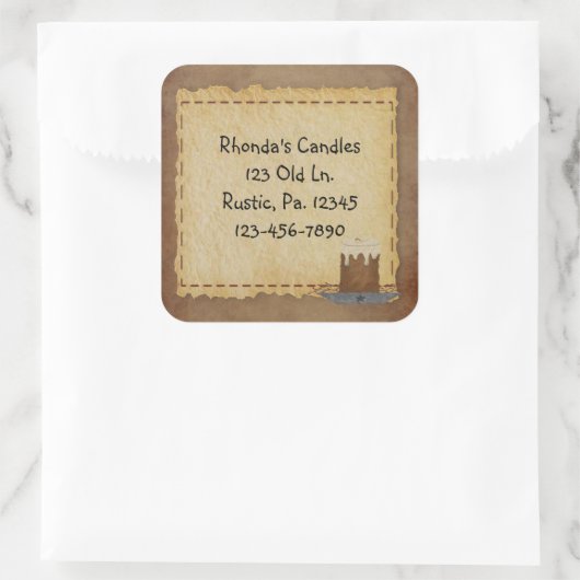 Primitieve Sticker kaars (Tas)