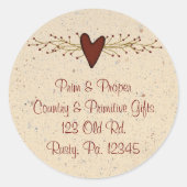 Primitieve Sticker van het hart (Voorkant)