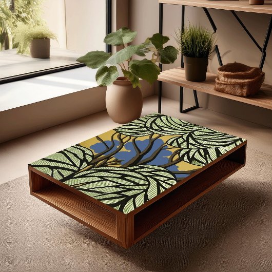 Primitieve stijl bomen en bladeren Decoupage Tissuepapier