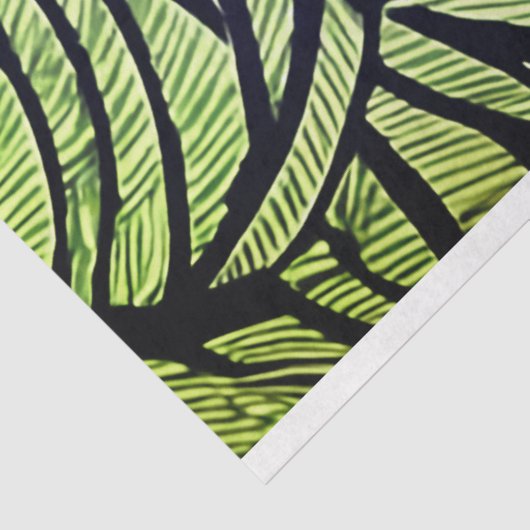 Primitieve stijl bomen en bladeren Decoupage Tissuepapier (Detail)