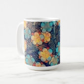 Primitieve  stijl Flowers Art Mok Cup (Voorkant links)