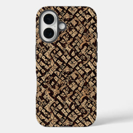 Primitieve Tannige Achterkant Ontwerp iPhone 16 Hoesje