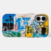 Primitieve Tech Urban Street Art Phone Case (Achterkant (horizontaal))