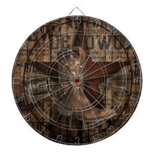 Primitieve texas lone Star Western Country Cowboy Dartbord