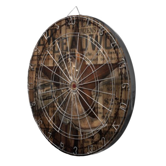 Primitieve texas lone Star Western Country Cowboy Dartbord (Voorkant Rechts)
