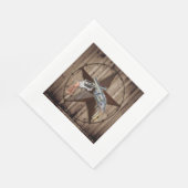 Primitieve Texas ster westerne land cowboy pistool Servetten (Hoek)