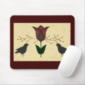 primitieve tulpenmousepad muismat (Met muis)