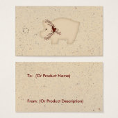 Primitieve varkenshanglabel visitekaartje (Voorkant /achterkant)