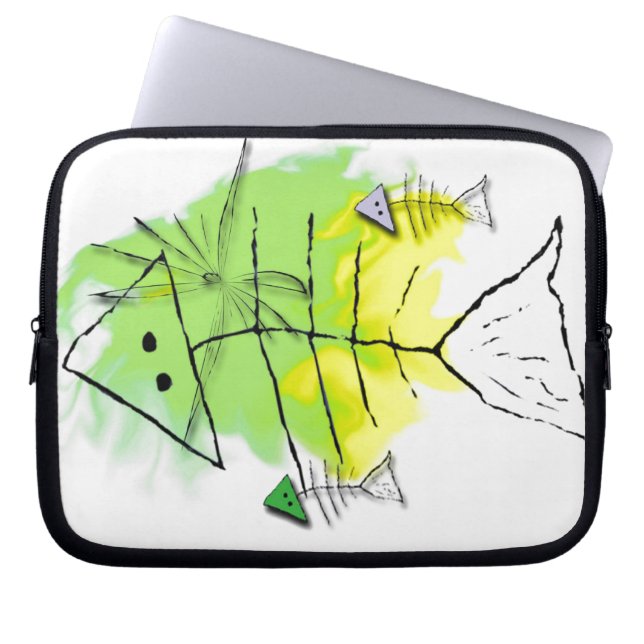 Primitieve Vis Laptop Tas (Voorkant)
