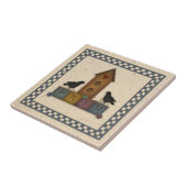 Primitieve Vogelhuisje Tegels Tegeltje (Zijkant)