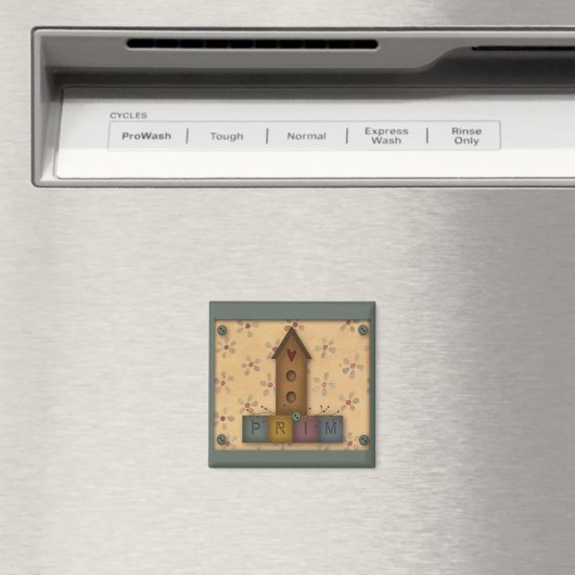 Primitieve vogelhuismagneet magneet (Insitu (Vaatwasser))