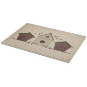 Primitieve Vogelhuizen Glas Snijplank (Hoek)