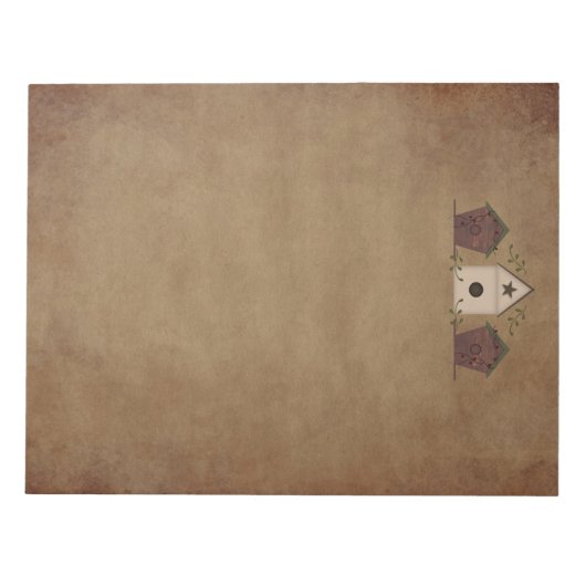 Primitieve vogelhuizen Groot Notitieblok (Voorkant)